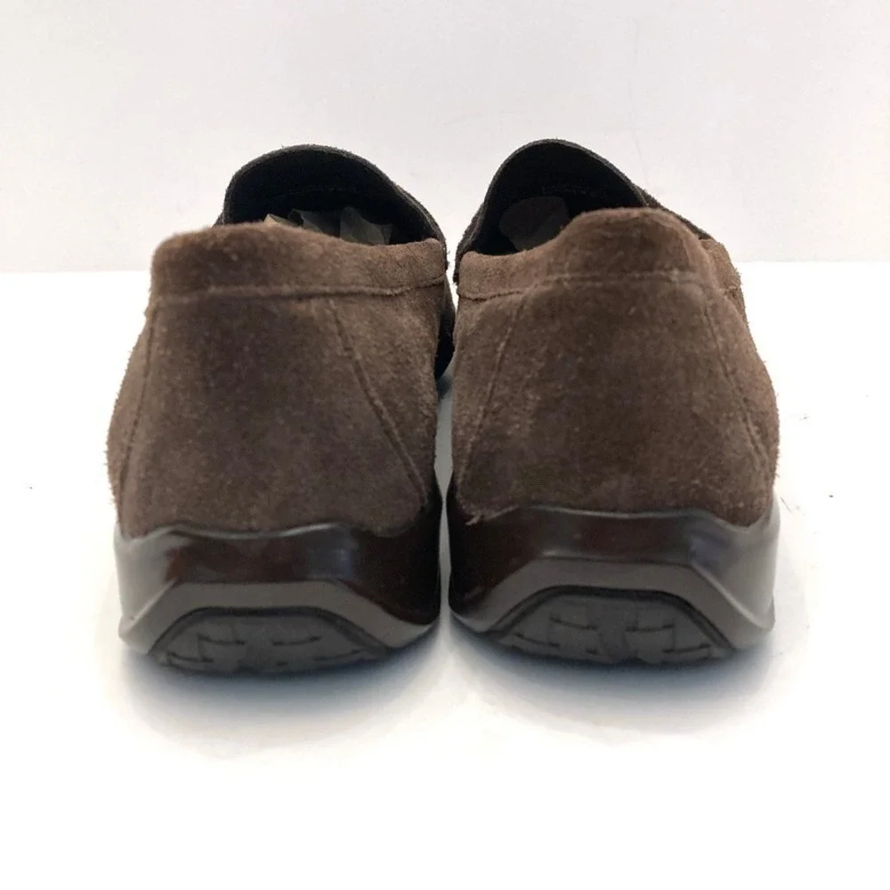 Cole Haan Erika Penny‎ Moc Loafers Chocolate Brown Suede Leather Womens 7B
